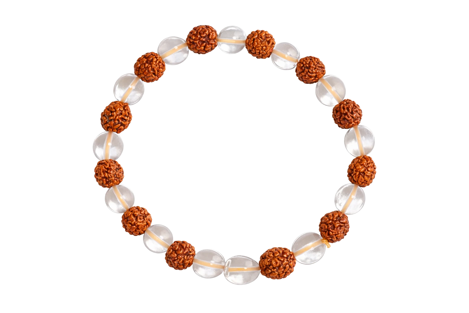 5 Mukhi Rudraksha Sphatik Bracelet primary product image