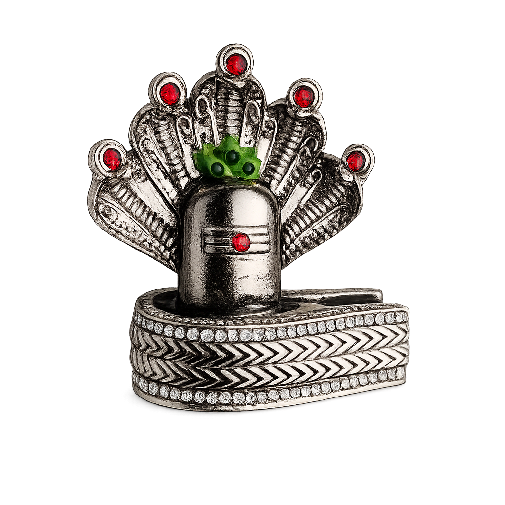 Shivling with Serpent Hooded (Silver) primary product image
