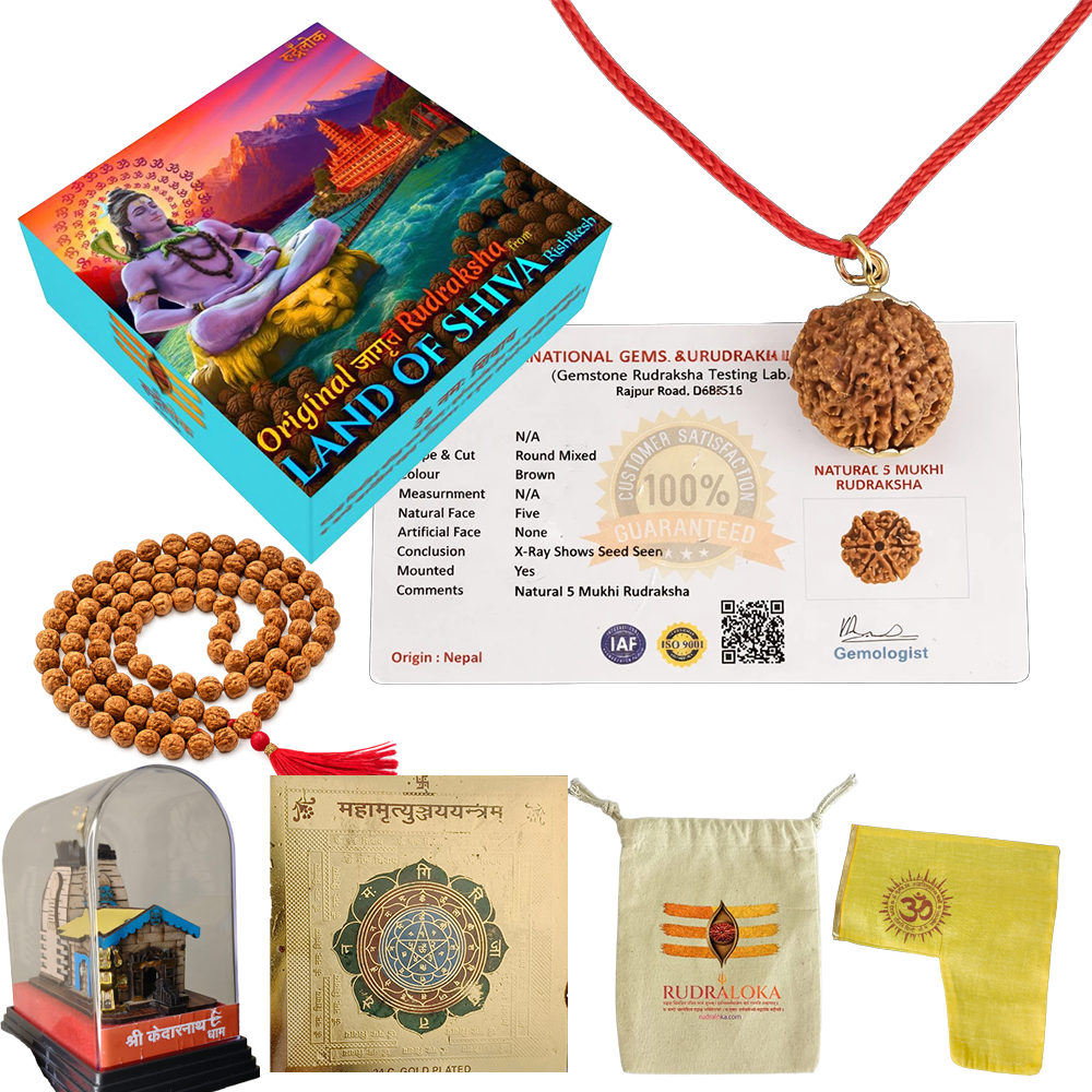 Mahashivratri 5 Mukhi Rudraksha combo primary product image